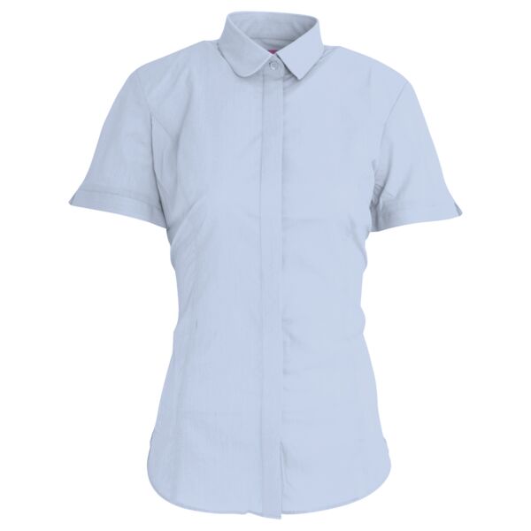 Brook Taverner Ladies Soave Short Sleeve Poplin Shirt Thumbnail