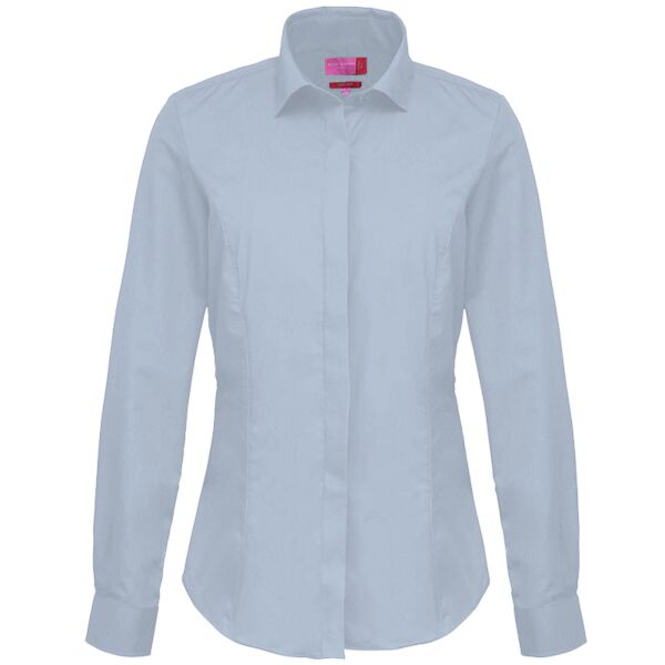 Henbury Ladies Long Sleeved Cotton Feel Coolplus® Shirt Thumbnail